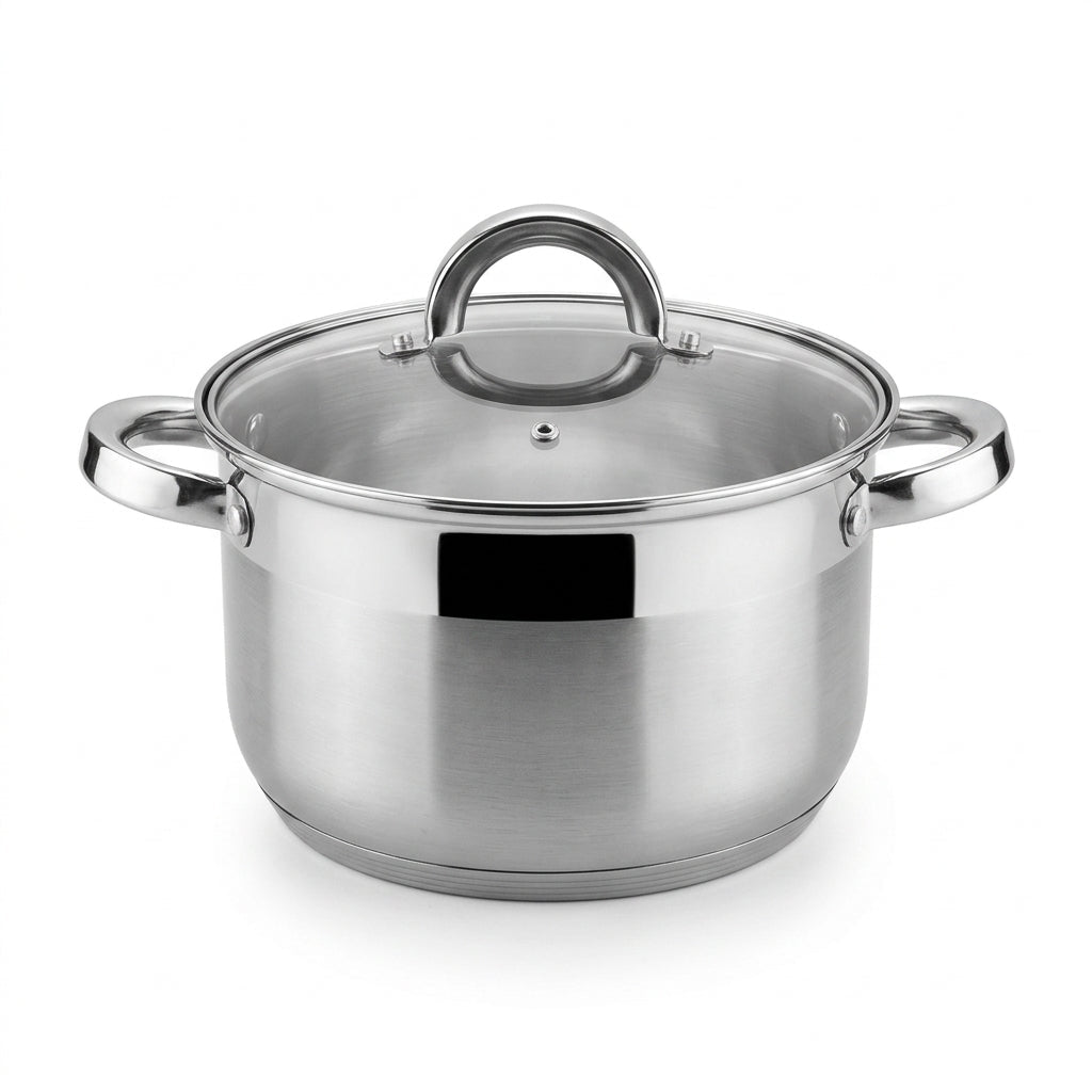 Kaisa Villa Stainless Steel Cooking Pot with Glass Lid 3.9L - Al Kabayel Discount CentreKaisa Villa Stainless Steel Cooking Pot with Glass Lid 3.9LCasserolesKAISA VILLAAl Kabayel Discount Centre