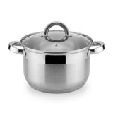 Kaisa Villa Stainless Steel Cooking Pot with Glass Lid 3.9L - Al Kabayel Discount CentreKaisa Villa Stainless Steel Cooking Pot with Glass Lid 3.9LCasserolesKAISA VILLAAl Kabayel Discount Centre