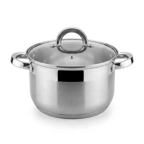 Kaisa Villa Stainless Steel Cooking Pot with Glass Lid 3.9L - Al Kabayel Discount CentreKaisa Villa Stainless Steel Cooking Pot with Glass Lid 3.9LCasserolesKAISA VILLAAl Kabayel Discount Centre