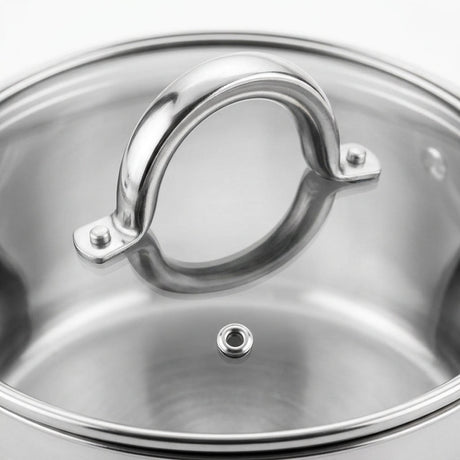 Kaisa Villa Stainless Steel Cooking Pot with Glass Lid 3.9L - Al Kabayel Discount CentreKaisa Villa Stainless Steel Cooking Pot with Glass Lid 3.9LCasserolesKAISA VILLAAl Kabayel Discount Centre
