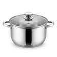 Kaisa Villa Stainless Steel Cooking Pot with Glass Lid 7.9L (KV-2247) - Al Kabayel Discount CentreKaisa Villa Stainless Steel Cooking Pot with Glass Lid 7.9L (KV-2247)CasserolesKAISA VILLAAl Kabayel Discount Centre
