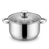 Kaisa Villa Stainless Steel Cooking Pot with Glass Lid 7.9L (KV-2247) - Al Kabayel Discount CentreKaisa Villa Stainless Steel Cooking Pot with Glass Lid 7.9L (KV-2247)CasserolesKAISA VILLAAl Kabayel Discount Centre