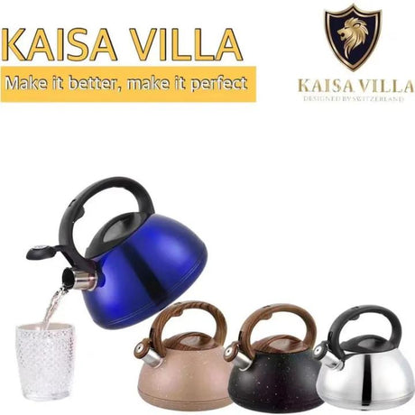 KAISA VILLA Whistling Tes Kettle 3 Liter, Blue - Al Kabayel Discount CentreKAISA VILLA Whistling Tes Kettle 3 Liter, BlueTea/Coffee PotsKAISA VILLAAl Kabayel Discount Centre