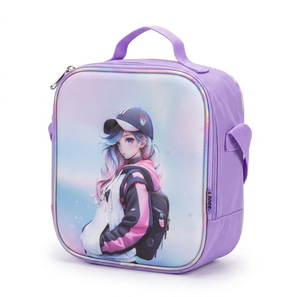 Kanari 16inch 3-Piece Anime Trolley School Bag Set – Purple (Trolley Bag + Lunch Bag + Pencil Pouch) - Al Kabayel Discount CentreKanari 16inch 3-Piece Anime Trolley School Bag Set – Purple (Trolley Bag + Lunch Bag + Pencil Pouch)School BagsKANARIAl Kabayel Discount Centre