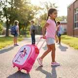 Kanari 3-Piece Trolley School Bag Set 16 Inch – Scooter Girl Print – Pink (Trolley Bag + Lunch Bag + Pencil Pouch) - Al Kabayel Discount CentreKanari 3-Piece Trolley School Bag Set 16 Inch – Scooter Girl Print – Pink (Trolley Bag + Lunch Bag + Pencil Pouch)School BagsKANARIAl Kabayel Discount Centre
