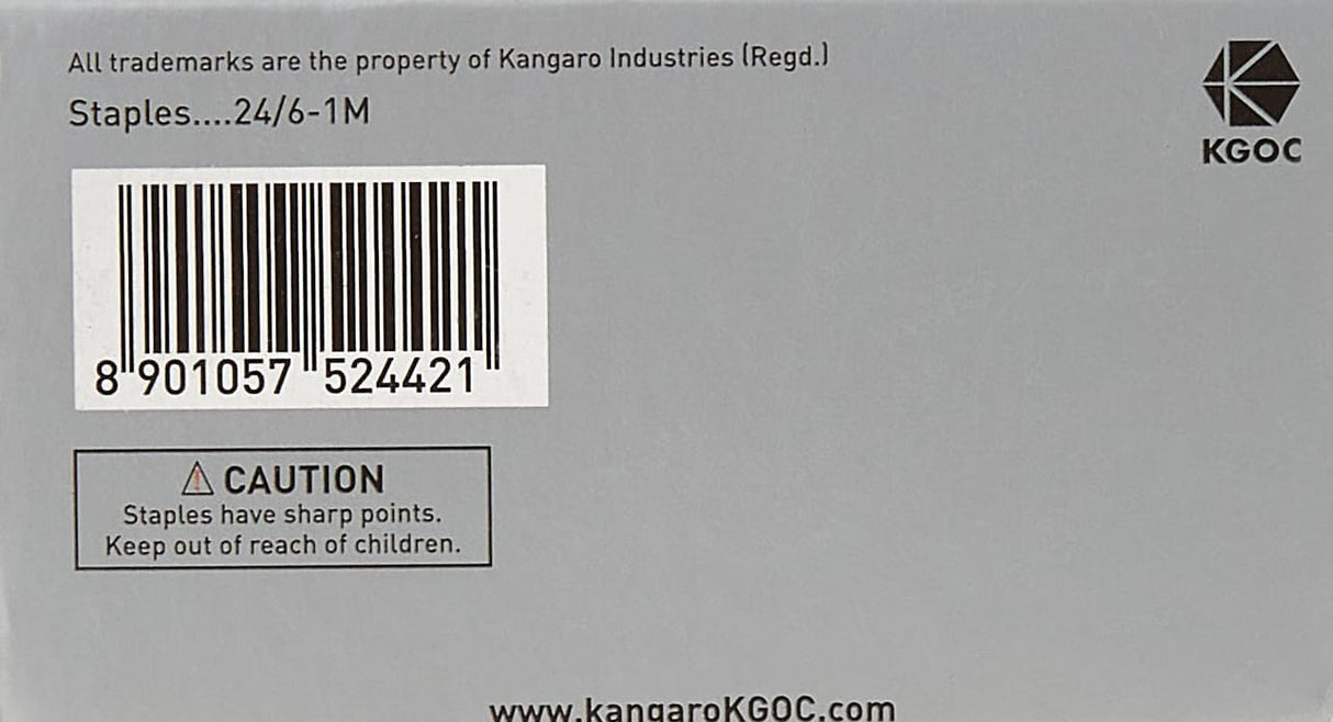 Kangaro 24/61 - M No. 24/6 Staples – Pack Of 1000 - Al Kabayel Discount CentreKangaro 24/61 - M No. 24/6 Staples – Pack Of 1000Paper Clips, Staples & FastenersKANGAROAl Kabayel Discount Centre