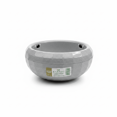 Karasu Geometric Plastic Planter Bowl - 0.7L - Rose / Grey - Al Kabayel Discount CentreKarasu Geometric Plastic Planter Bowl - 0.7L - Rose / GreyFlower VaseKARASUAl Kabayel Discount Centre