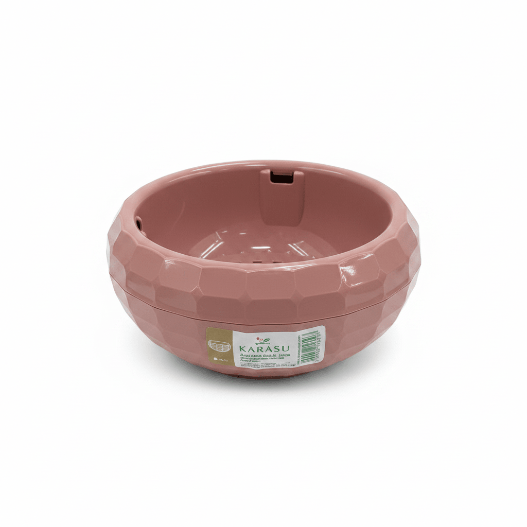 Karasu Geometric Plastic Planter Bowl - 0.7L - Rose / Grey - Al Kabayel Discount CentreKarasu Geometric Plastic Planter Bowl - 0.7L - Rose / GreyFlower VaseKARASUAl Kabayel Discount Centre
