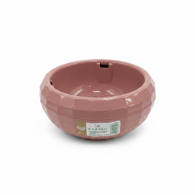 Karasu Geometric Plastic Planter Bowl - 0.7L - Rose / Grey - Al Kabayel Discount CentreKarasu Geometric Plastic Planter Bowl - 0.7L - Rose / GreyFlower VaseKARASUAl Kabayel Discount Centre