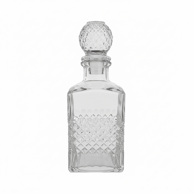 Kaveh Crystal - Cut Glass Decanter with Faceted Ball Stopper — Diamond Hobnail Square Decanter, 1160ml - Al Kabayel Discount CentreKaveh Crystal - Cut Glass Decanter with Faceted Ball Stopper — Diamond Hobnail Square Decanter, 1160mlJugsKAVEHAl Kabayel Discount Centre