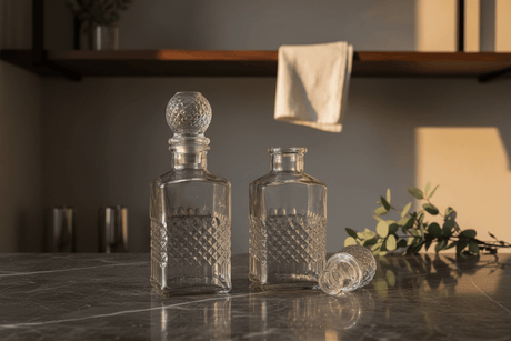 Kaveh Crystal - Cut Glass Decanter with Faceted Ball Stopper — Diamond Hobnail Square Decanter, 1160ml - Al Kabayel Discount CentreKaveh Crystal - Cut Glass Decanter with Faceted Ball Stopper — Diamond Hobnail Square Decanter, 1160mlJugsKAVEHAl Kabayel Discount Centre