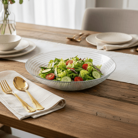 Kaveh Large Glass Salad Bowl – Spacious Bowl for Salads, Fruits & Family Serving 28 cm - Al Kabayel Discount CentreKaveh Large Glass Salad Bowl – Spacious Bowl for Salads, Fruits & Family Serving 28 cmBowlsKAVEHAl Kabayel Discount Centre
