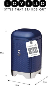 Kitchen Craft Metal Canister 11cm*11cm*19cm, Blue - Al Kabayel Discount CentreKitchen Craft Metal Canister 11cm*11cm*19cm, BlueJars & Food SaversKITCHEN CRAFTAl Kabayel Discount Centre