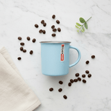 Kitchen Mark Classic Enamel Mug – Sky Blue with Brown Rim | 325ml - Al Kabayel Discount CentreKitchen Mark Classic Enamel Mug – Sky Blue with Brown Rim | 325mlMugsKITCHEN MARKAl Kabayel Discount Centre