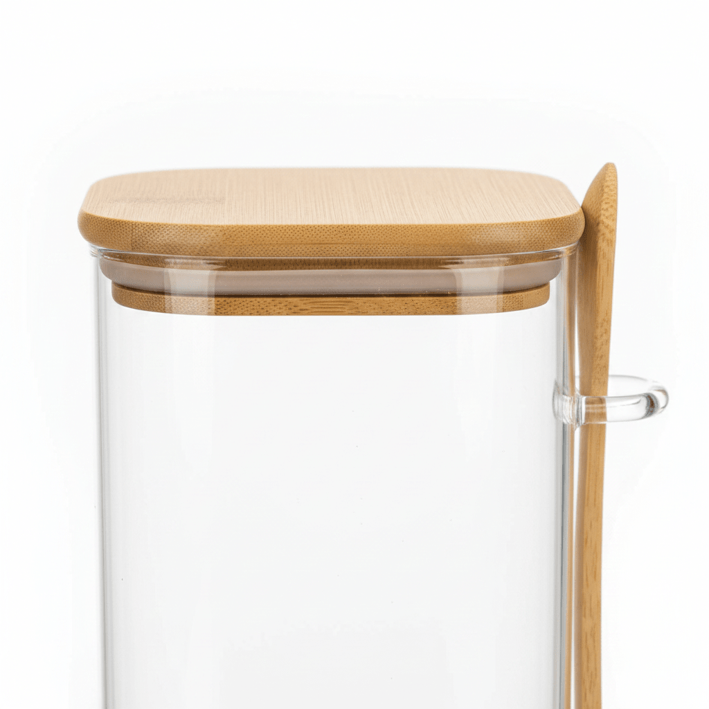 Kitchen Mark Glass Canister with Bamboo Lid & Spoon - 650ml / 750ml / 1300ml - Al Kabayel Discount CentreKitchen Mark Glass Canister with Bamboo Lid & Spoon - 650ml / 750ml / 1300mlJars & Food SaversKITCHEN MARKAl Kabayel Discount Centre
