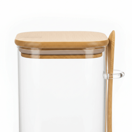 Kitchen Mark Glass Canister with Bamboo Lid & Spoon - 650ml / 750ml / 1300ml - Al Kabayel Discount CentreKitchen Mark Glass Canister with Bamboo Lid & Spoon - 650ml / 750ml / 1300mlJars & Food SaversKITCHEN MARKAl Kabayel Discount Centre