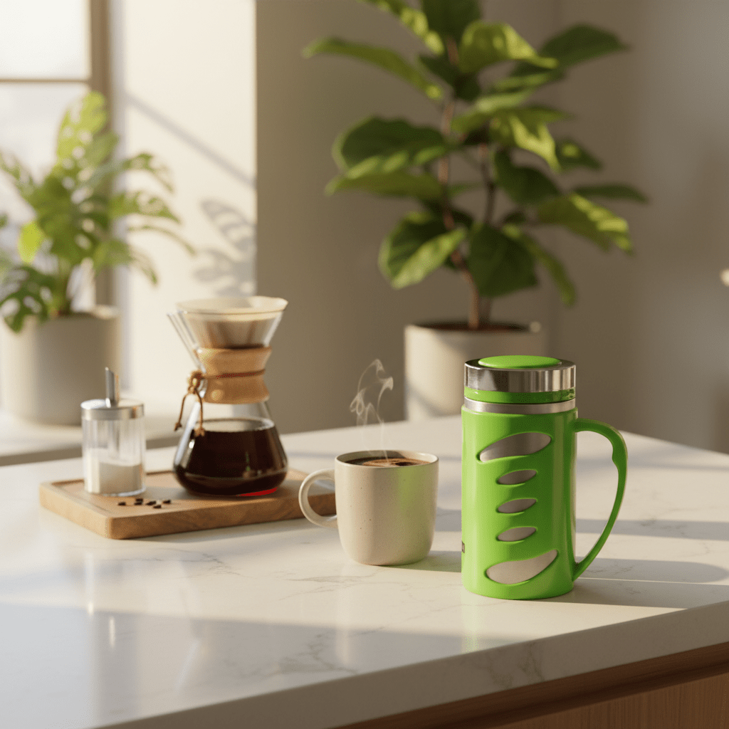 Kitchen Mark Green Insulated Mug 300ml | Stainless Steel & BPA - Free Plastic | Hot & Cold - Al Kabayel Discount CentreKitchen Mark Green Insulated Mug 300ml | Stainless Steel & BPA - Free Plastic | Hot & ColdMugsKITCHEN MARKAl Kabayel Discount Centre