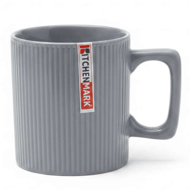 Kitchen Mark Ribbed Ceramic Mug | 330ml | Slate Grey | Premium Drinkware - Al Kabayel Discount CentreKitchen Mark Ribbed Ceramic Mug | 330ml | Slate Grey | Premium DrinkwareMugsKITCHEN MARKAl Kabayel Discount Centre
