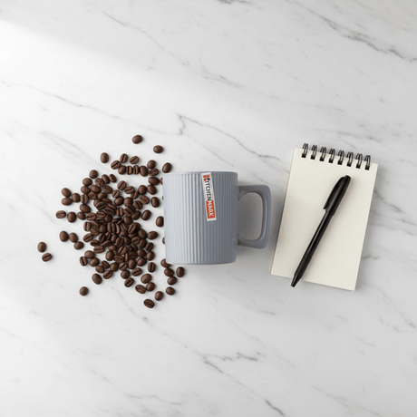 Kitchen Mark Ribbed Ceramic Mug | 330ml | Slate Grey | Premium Drinkware - Al Kabayel Discount CentreKitchen Mark Ribbed Ceramic Mug | 330ml | Slate Grey | Premium DrinkwareMugsKITCHEN MARKAl Kabayel Discount Centre