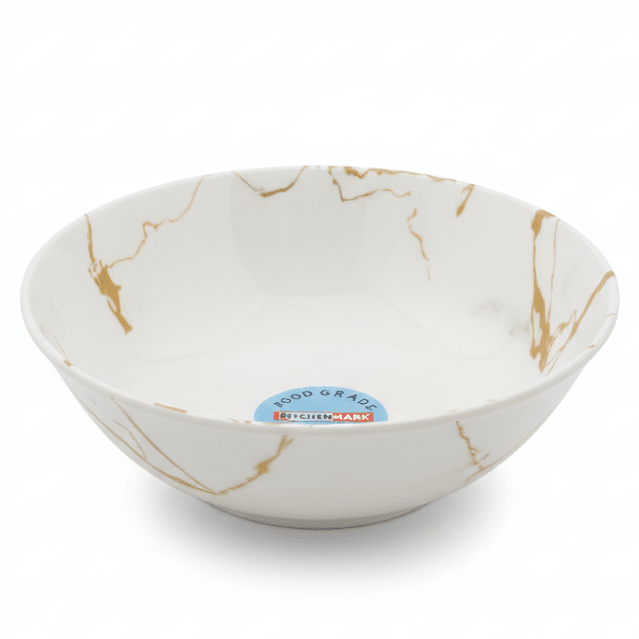 Kitchen Mark Round White Melamine Rice Bowl with Golden Shade Design, Compact Bowl for Rice & Side Dishes – 4.5 Inch - Al Kabayel Discount CentreKitchen Mark Round White Melamine Rice Bowl with Golden Shade Design, Compact Bowl for Rice & Side Dishes – 4.5 InchBowlsKITCHEN MARKAl Kabayel Discount Centre
