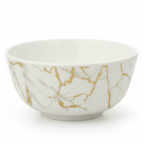 Kitchen Mark Round White Melamine Rice Bowl with Golden Shade Design, Small Serving Bowl for Individual Portions – 3.5 Inch - Al Kabayel Discount CentreKitchen Mark Round White Melamine Rice Bowl with Golden Shade Design, Small Serving Bowl for Individual Portions – 3.5 InchBowlsKITCHEN MARKAl Kabayel Discount Centre