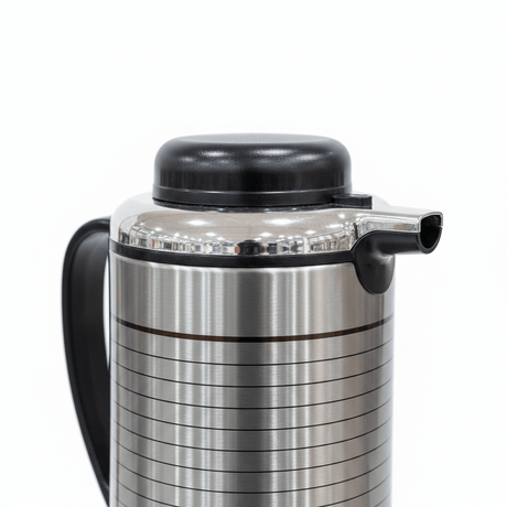 Kitchen Mark Silver & Black Stainless Steel Vacuum Flask - 1300ml / 1600ml - Al Kabayel Discount CentreKitchen Mark Silver & Black Stainless Steel Vacuum Flask - 1300ml / 1600mlThermosKITCHEN MARKAl Kabayel Discount Centre