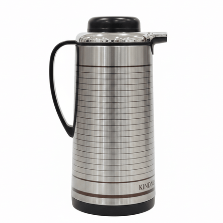 Kitchen Mark Silver & Black Stainless Steel Vacuum Flask - 1300ml / 1600ml - Al Kabayel Discount CentreKitchen Mark Silver & Black Stainless Steel Vacuum Flask - 1300ml / 1600mlThermosKITCHEN MARKAl Kabayel Discount Centre
