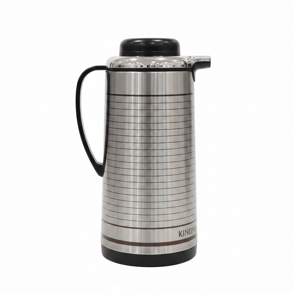 Kitchen Mark Silver & Black Stainless Steel Vacuum Flask - 1300ml / 1600ml - Al Kabayel Discount CentreKitchen Mark Silver & Black Stainless Steel Vacuum Flask - 1300ml / 1600mlThermosKITCHEN MARKAl Kabayel Discount Centre