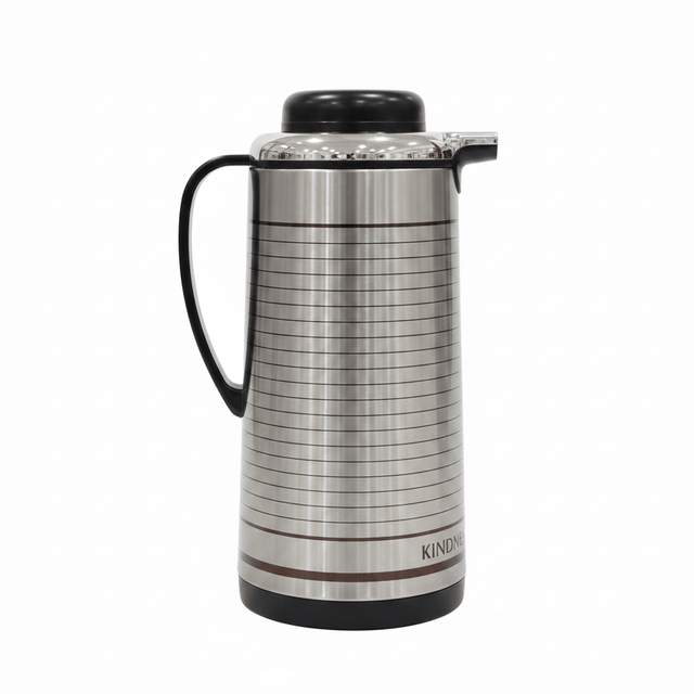 Kitchen Mark Silver & Black Stainless Steel Vacuum Flask - 1300ml / 1600ml - Al Kabayel Discount CentreKitchen Mark Silver & Black Stainless Steel Vacuum Flask - 1300ml / 1600mlThermosKITCHEN MARKAl Kabayel Discount Centre