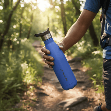 Kitchen Mark Stainless Steel Vacuum Insulated Water Bottle - 500ml - Blue / Olive Green - Al Kabayel Discount CentreKitchen Mark Stainless Steel Vacuum Insulated Water Bottle - 500ml - Blue / Olive GreenWater BottlesKITCHEN MARKAl Kabayel Discount Centre