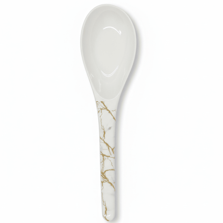 Kitchen Mark White Melamine Serving Spoon with Golden Shade Design, Heavy - Duty Kitchen Serving Utensil – 24 cm - Al Kabayel Discount CentreKitchen Mark White Melamine Serving Spoon with Golden Shade Design, Heavy - Duty Kitchen Serving Utensil – 24 cmSpatulas And SpoonsKITCHEN MARKAl Kabayel Discount Centre