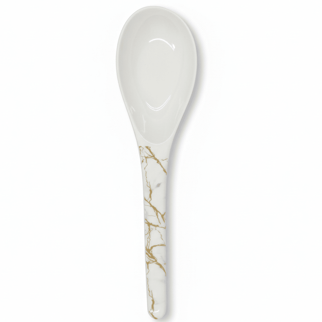 Kitchen Mark White Melamine Serving Spoon with Golden Shade Design, Heavy - Duty Kitchen Serving Utensil – 24 cm - Al Kabayel Discount CentreKitchen Mark White Melamine Serving Spoon with Golden Shade Design, Heavy - Duty Kitchen Serving Utensil – 24 cmSpatulas And SpoonsKITCHEN MARKAl Kabayel Discount Centre