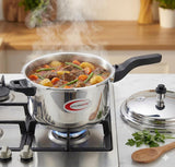 Kitchenmark 5L 304 Stainless Steel Pressure Cooker – Triply Bottom Induction Base - Al Kabayel Discount CentreKitchenmark 5L 304 Stainless Steel Pressure Cooker – Triply Bottom Induction BasePressure CookersKITCHENMARKAl Kabayel Discount Centre