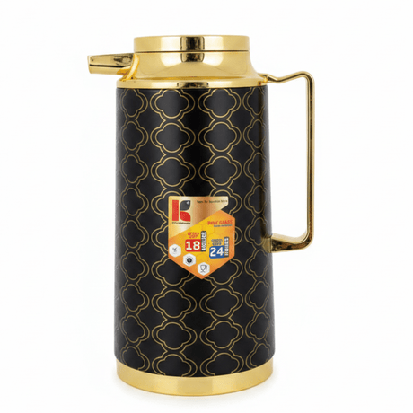 Kitchenmark Black & Gold Vacuum Flask - 1 Litre / 1.3 Litre / 1.6 Litre - Al Kabayel Discount CentreKitchenmark Black & Gold Vacuum Flask - 1 Litre / 1.3 Litre / 1.6 LitreThermosKITCHEN MARKAl Kabayel Discount Centre