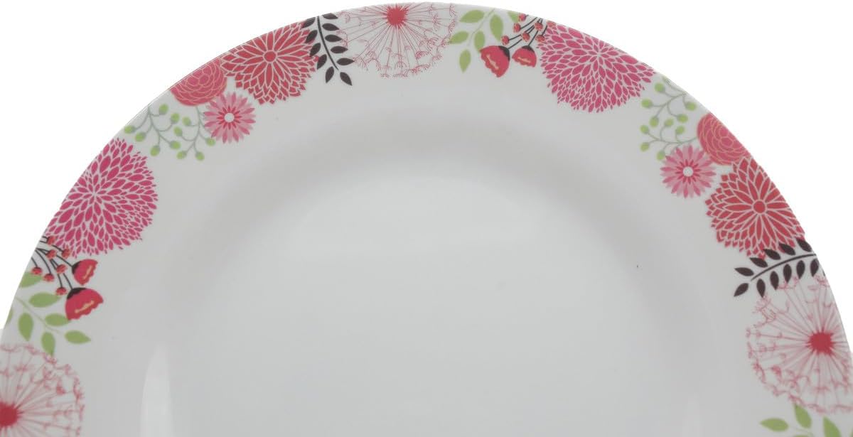 Kitchenmark Melamine Round Dinner Plate - 26CM - White&Pink  - Al Kabayel Discount CentreKitchenmark Melamine Round Dinner Plate - 26CM - White&Pink PlatesKITCHENMARKAl Kabayel Discount Centre