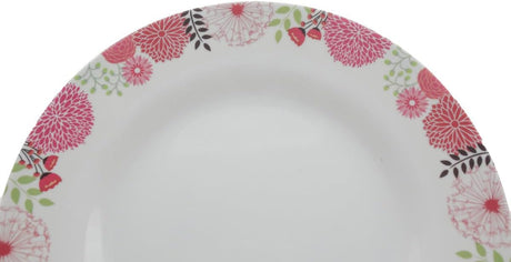 Kitchenmark Melamine Round Dinner Plate - 26CM - White&Pink  - Al Kabayel Discount CentreKitchenmark Melamine Round Dinner Plate - 26CM - White&Pink PlatesKITCHENMARKAl Kabayel Discount Centre