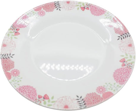 Kitchenmark Melamine Round Dinner Plate - 26CM - White&Pink  - Al Kabayel Discount CentreKitchenmark Melamine Round Dinner Plate - 26CM - White&Pink PlatesKITCHENMARKAl Kabayel Discount Centre