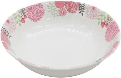Kitchenmark Melamine Round Serving Bowl - 19CM - White&Pink - Al Kabayel Discount CentreKitchenmark Melamine Round Serving Bowl - 19CM - White&PinkBowlsKITCHENMARKAl Kabayel Discount Centre