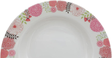 Kitchenmark Melamine Round Soup Plate - 19CM - White&Pink - Al Kabayel Discount CentreKitchenmark Melamine Round Soup Plate - 19CM - White&PinkPlatesKITCHENMARKAl Kabayel Discount Centre
