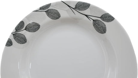 Kitchenmark Melamine Round Soup Plate - 23CM - White&Grey  - Al Kabayel Discount CentreKitchenmark Melamine Round Soup Plate - 23CM - White&Grey PlatesKITCHENMARKAl Kabayel Discount Centre