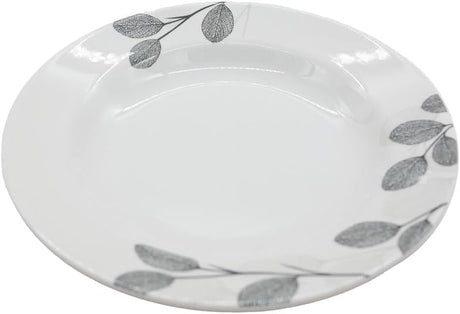 Kitchenmark Melamine Round Soup Plate - 23CM - White&Grey  - Al Kabayel Discount CentreKitchenmark Melamine Round Soup Plate - 23CM - White&Grey PlatesKITCHENMARKAl Kabayel Discount Centre