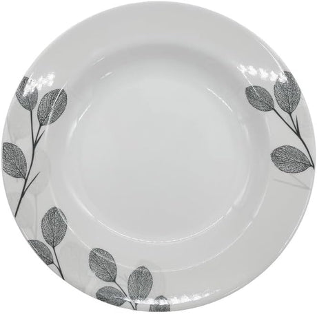 Kitchenmark Melamine Round Soup Plate - 23CM - White&Grey  - Al Kabayel Discount CentreKitchenmark Melamine Round Soup Plate - 23CM - White&Grey PlatesKITCHENMARKAl Kabayel Discount Centre