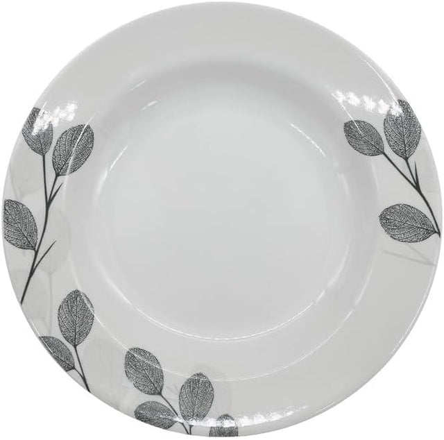 Kitchenmark Melamine Round Soup Plate - 23CM - White&Grey  - Al Kabayel Discount CentreKitchenmark Melamine Round Soup Plate - 23CM - White&Grey PlatesKITCHENMARKAl Kabayel Discount Centre