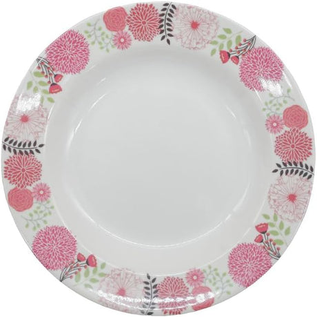 Kitchenmark Melamine Round Soup Plate - 29CM - White&Pink - Al Kabayel Discount CentreKitchenmark Melamine Round Soup Plate - 29CM - White&PinkPlatesKITCHENMARKAl Kabayel Discount Centre