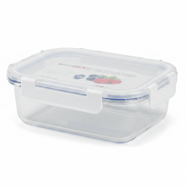 Kitchenmark Rectangular Glass Food Storage Container with Airtight Lid – Compact and Practical – 640 ml - Al Kabayel Discount CentreKitchenmark Rectangular Glass Food Storage Container with Airtight Lid – Compact and Practical – 640 mlFood ContainersKITCHEN MARKAl Kabayel Discount Centre