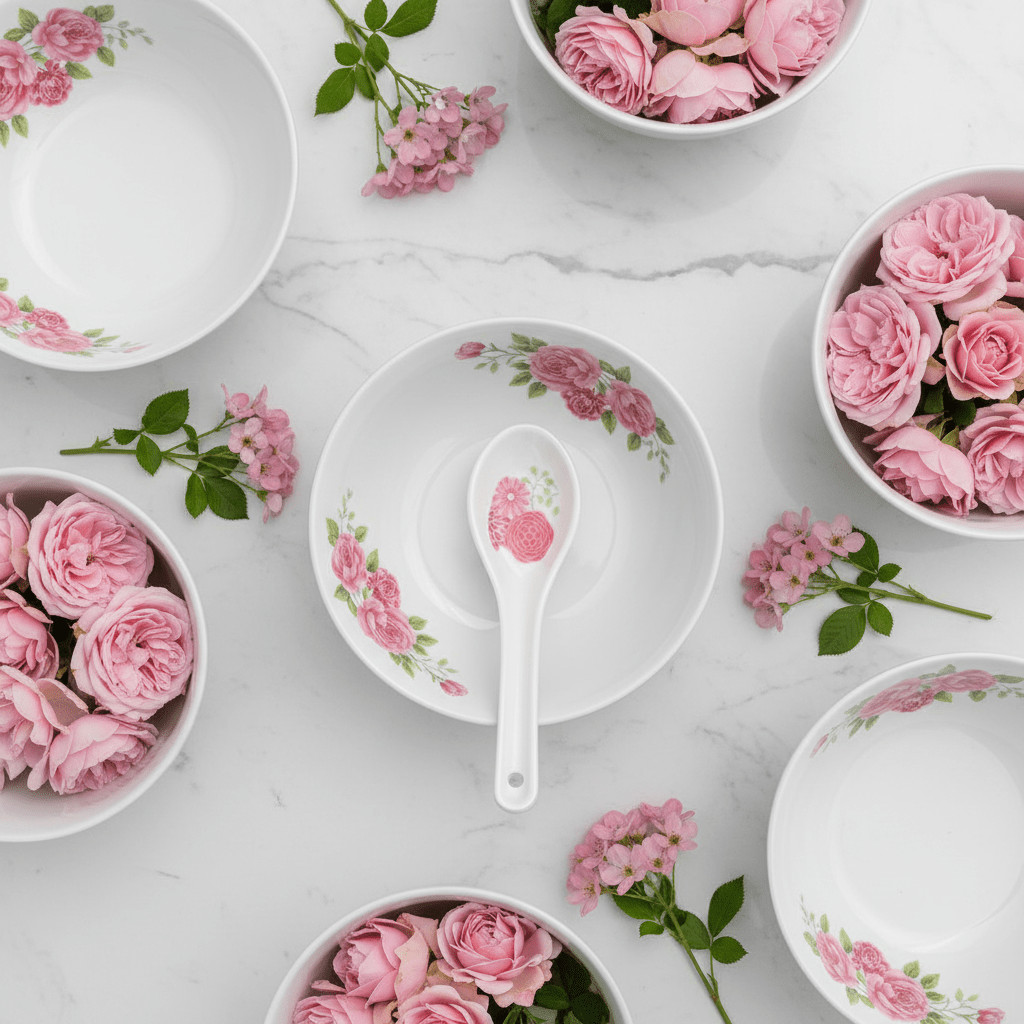 Kitchenmark White Melamine Soup Spoon – Pink Floral Design | 13.5cm - Al Kabayel Discount CentreKitchenmark White Melamine Soup Spoon – Pink Floral Design | 13.5cmSpatulas And SpoonsKITCHENMARKAl Kabayel Discount Centre