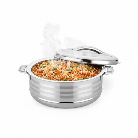 Kiyan Star Royal Casserole – 3 - Piece Stainless Steel Insulated Hot Pot Set (2.5L / 3.5L / 5L) - Al Kabayel Discount CentreKiyan Star Royal Casserole – 3 - Piece Stainless Steel Insulated Hot Pot Set (2.5L / 3.5L / 5L)CasserolesKIYANAl Kabayel Discount Centre