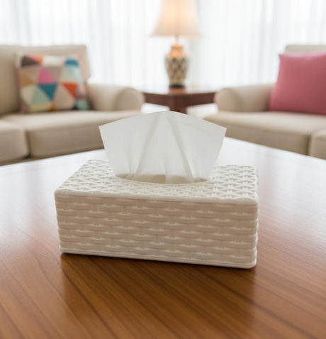 KLINEX Plastic Tissue Box – Classic White Color Minimalist Style, Perfect for Home, Office & Bathroom Décor - Al Kabayel Discount CentreKLINEX Plastic Tissue Box – Classic White Color Minimalist Style, Perfect for Home, Office & Bathroom DécorHome Décor AccentsKLINEXAl Kabayel Discount Centre