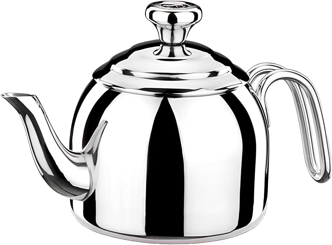 KORKMAZ Droppa Stainless Steel Tea Pot 1.1 Liter, Induction Base - Al Kabayel Discount CentreKORKMAZ Droppa Stainless Steel Tea Pot 1.1 Liter, Induction BaseTea/Coffee PotsKORKMAZAl Kabayel Discount Centre