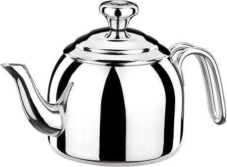 KORKMAZ Droppa Stainless Steel Tea Pot 1.1 Liter, Induction Base - Al Kabayel Discount CentreKORKMAZ Droppa Stainless Steel Tea Pot 1.1 Liter, Induction BaseTea/Coffee PotsKORKMAZAl Kabayel Discount Centre